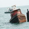 Tugboat And Rail Car Sink Into The Atlantic Ocean To Form Artificial Reef Off Long Island
